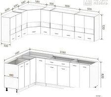 Угловая кухня Кортекс-мебель Корнелия Экстра 1.5x2.3 без столешницы (дуб сонома)