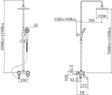 Душевая система Fashun A2422