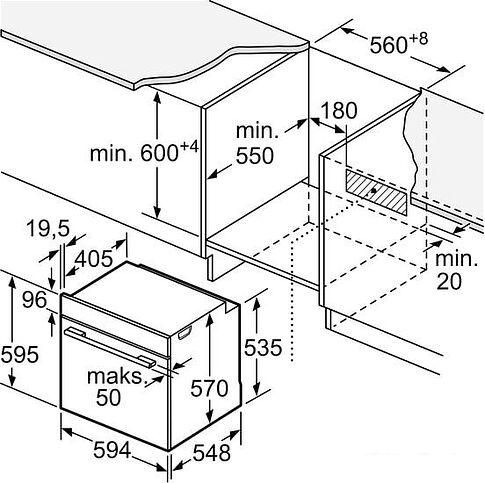Электрический духовой шкаф Bosch HBG5780S6