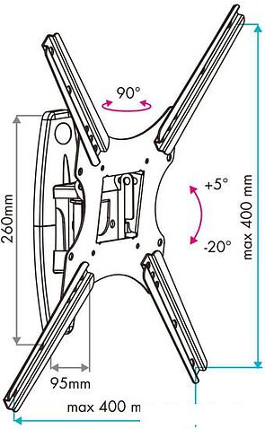 Кронштейн VLK TRENTO-14 (черный)