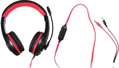 Наушники с микрофоном Oklick HS-L200 (черный/красный)