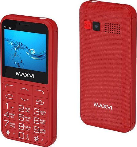 Кнопочный телефон Maxvi B231ds (красный)