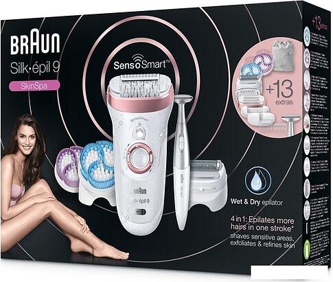 Эпилятор Braun Silk-epil 9 SkinSpa SensoSmart 9/980 Wet&Dry