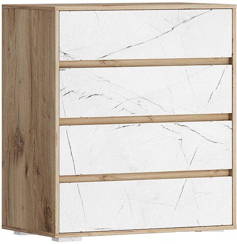 Комод Речицадрев Дарья глубина 350мм Р377.04 (дуб нокс лайт/персидский мрамор)