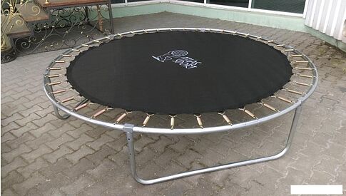 Батут Atlas Sport 312 см - 10ft Basic (с лестницей, зеленый)