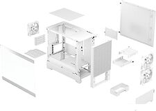 Корпус Fractal Design Pop Mini Air RGB White TG Clear Tint FD-C-POR1M-01 Корпус Fractal Design Pop Mini Air RGB White TG Clear Tint FD-C-POR1M-01