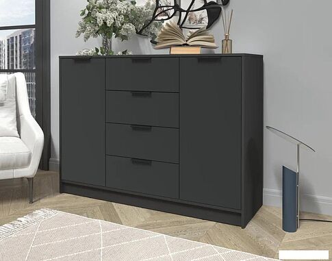 Тумба Интерлиния Концепт КТ-Т140 (антрацит/антрацит)