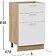 Шкаф напольный Трия Габриэлла 1Н5Я3 (дуб крафт золотой/сноу)
