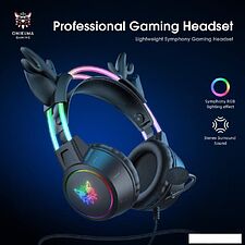 Наушники Onikuma X15 Pro Deer Ears (черный)
