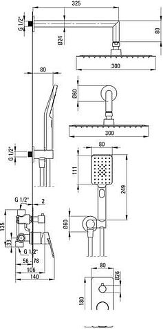 Душевая система  Deante Jasmin NAC_09JP (хром)
