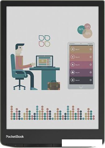 Электронная книга PocketBook 743C InkPad Color 2 (черный/серебристый)