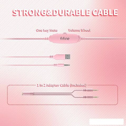 Наушники FIFINE H3 (розовый)