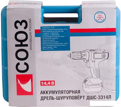 Безударная дрель Союз ДШС-3314Л