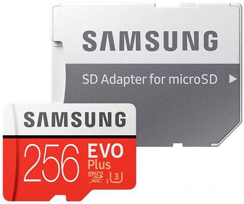 Карта памяти Samsung EVO Plus microSDXC 256GB + адаптер