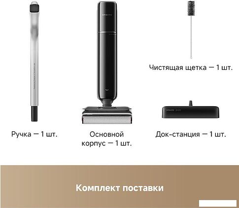 Вертикальный моющий пылесос Dreame G12 Wet and Dry Vacuum HHR32A (евровилка, черный)