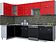 Угловая кухня Интерлиния Мила Gloss 60-12x30 (красный/черный глянец)
