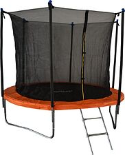 Батут GoUP Elite 8FT (с сеткой и лестницей, оранжевый)