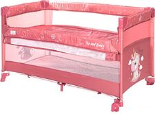 Манеж-кровать Lorelli Cot Up and Down (розовый, единорог)