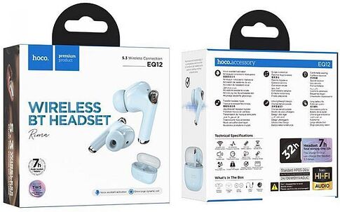 Наушники Hoco EQ12 (голубой)