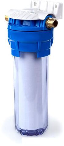 Проточный фильтр Гейзер 1П 10SL 1/2" (прозрачный, с картриджем)
