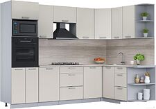 Готовая кухня Интерлиния Мила Лайт 1.68x2.8 правая (персидский жемчуг/перс. жемчуг/травертин серый) Готовая кухня Интерлиния Мила Лайт 1.68x2.8 правая (персидский жемчуг/перс. жемчуг/травертин серый)
