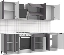 Готовая кухня Arvento АНТА-плюс 2м (графит)