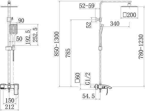 Душевая система  Fashun A52418-8