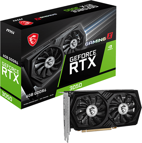 Видеокарта MSI GeForce RTX 3050 Gaming X 6G