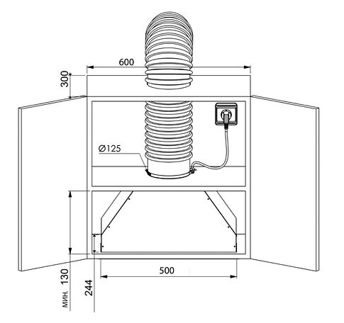 Кухонная вытяжка ZUGEL ZHI521W