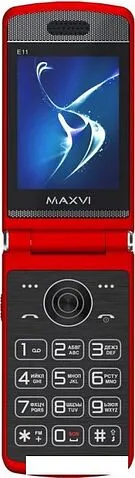 Кнопочный телефон Maxvi E11 (красный)