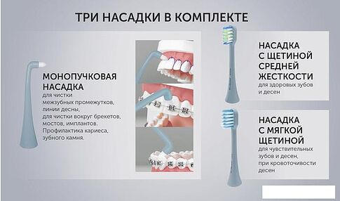 Электрическая зубная щетка Polaris PETB 0701 TC (голубой)