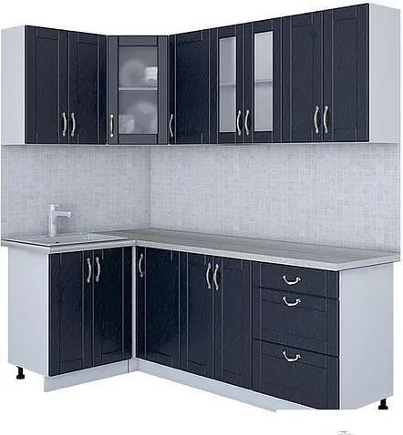 Готовая кухня Интерлиния Мила Крафт 1.2x2.2 (дуб королевский)