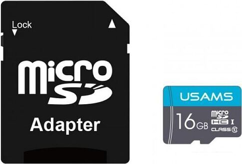 Карта памяти Usams US-ZB117 High Speed TF Card 16GB (с адаптером)