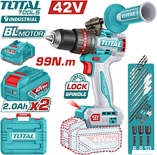 Ударная дрель-шуруповерт Total TIDLI429982 (с 2-мя АКБ, кейс)