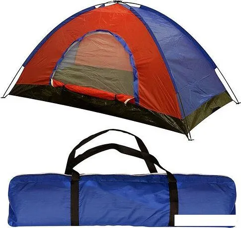 Треккинговая палатка Мультидом VL84-225 (красный/синий)
