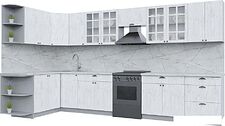 Готовая кухня Интерлиния Берес 1.5x3.4 правая (дуб полярный/серый каспий) Готовая кухня Интерлиния Берес 1.5x3.4 правая (дуб полярный/серый каспий)