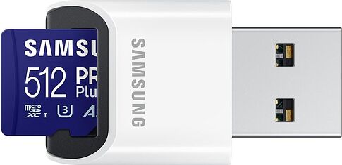 Карта памяти Samsung PRO Plus microSDXC 512GB (с кардридером)