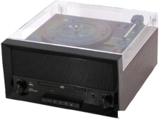 Многофункциональный аудиоцентр Ritmix LP-400B (черный/коричневый)