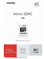 Карта памяти Smart Buy microSDXC SB256GBSDCL10U3-01 256GB