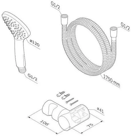 Душевой гарнитур  AM.PM Gem F0119000