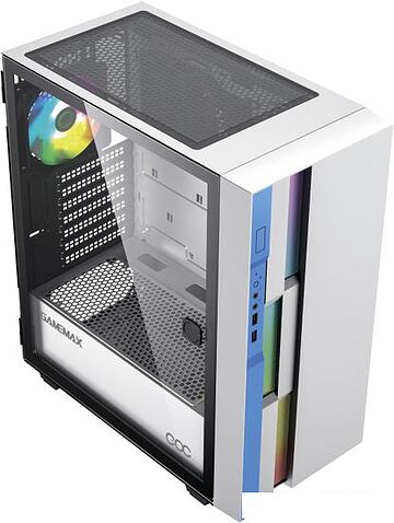 Корпус GameMax Brufen C3 WB (белый/голубой)