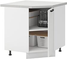 Шкаф напольный Mio Tesoro Пасадена ШНУ 850 угловой (белый/белый бриллиант)