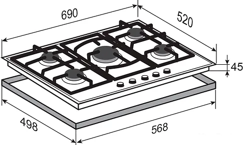 Варочная панель Zigmund & Shtain M 26.7 W