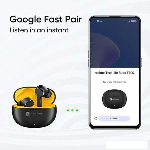 Наушники Realme T100 (белый)