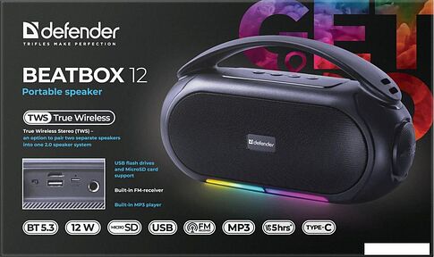 Беспроводная колонка Defender Beatbox 12