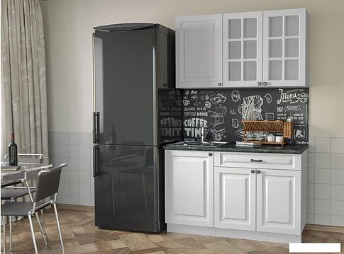 Кухня Интерлиния Мила Деко 1.3 А (белый/кастилло темный)