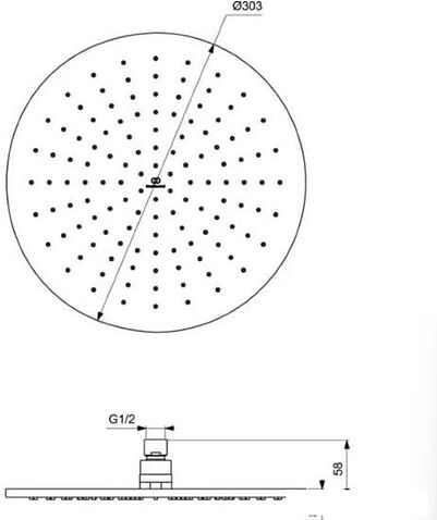 Верхний душ Ideal Standard Idealrain A5803XG