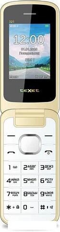 Кнопочный телефон TeXet TM-325 (молочный белый)