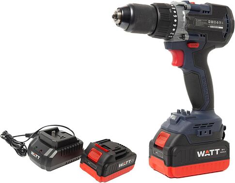 Дрель-шуруповерт WATT WAS-18 Li-2BL 1.018.090.01 (с 2-мя АКБ, кейс)