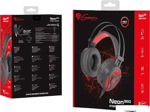 Наушники с микрофоном Genesis Neon 360